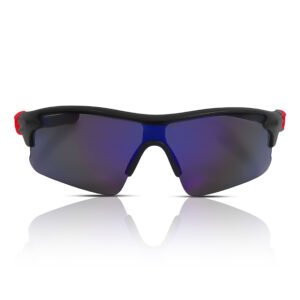 Sports Sunglasses (Black & Red Frame | Black Lens)