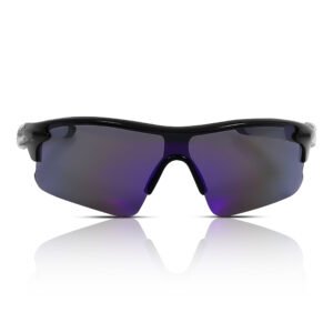 Sports Sunglasses (White Frame with Red Accent | Blue Lens)