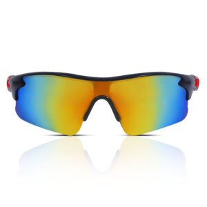 Sports Sunglasses (Red Frame | Rainbow Lens)