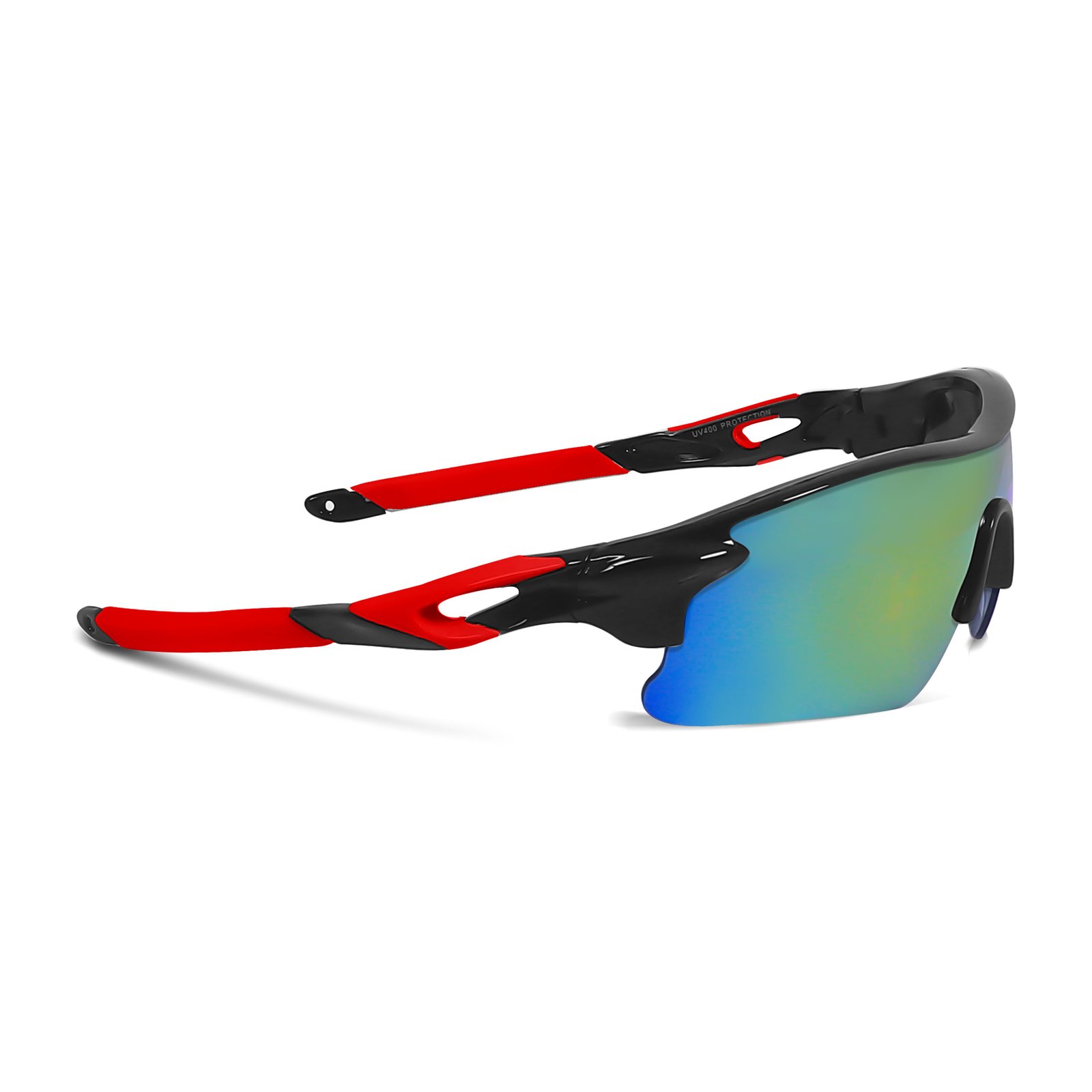 Sports Sunglasses (Red Frame | Rainbow Lens) - Image 3