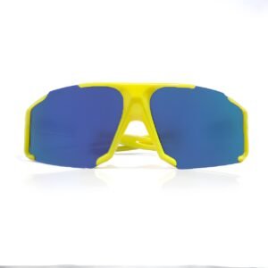Play Yellow Black UV Protection Sports Sunglasses – Dual Color Stylish Frame for Men & Women