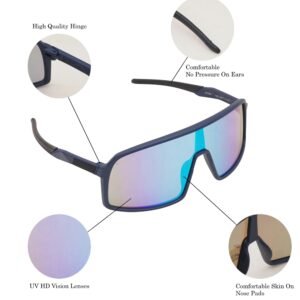 Blue Black Stylish UV Protection Sunglasses – Classic Black Color for Men & Women