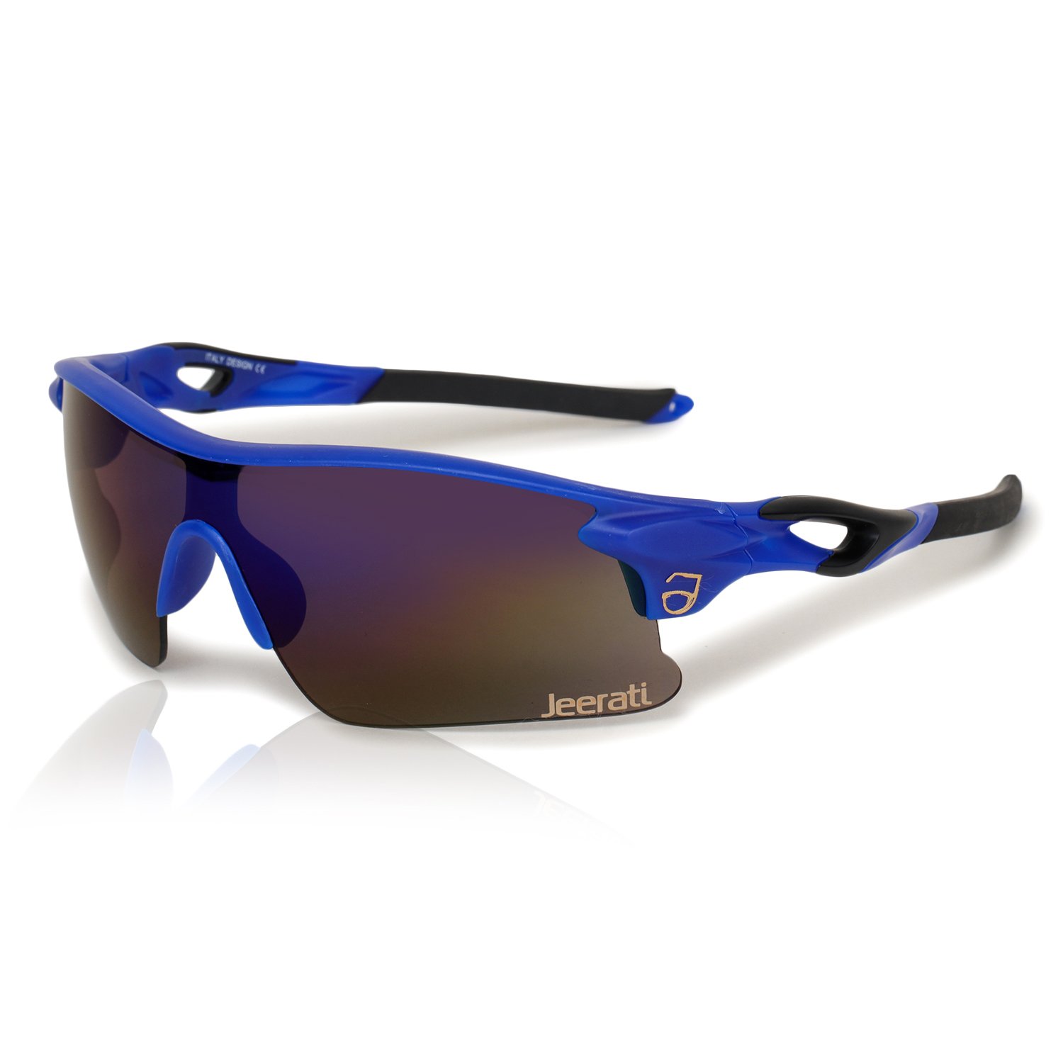 Blue Black UV Protection Sports Sunglasses – Stylish Frame for Men & Women