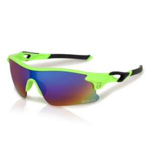 Green Black UV Protection Sports Sunglasses – Stylish Frame for Men & Women