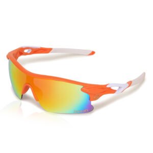 Orange White UV Protection Sports Sunglasses – Stylish Frame for Men & Women
